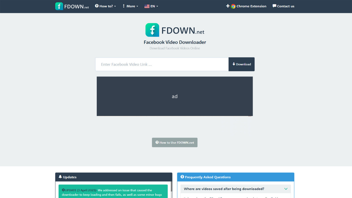 fbdown.net homepage screenshot