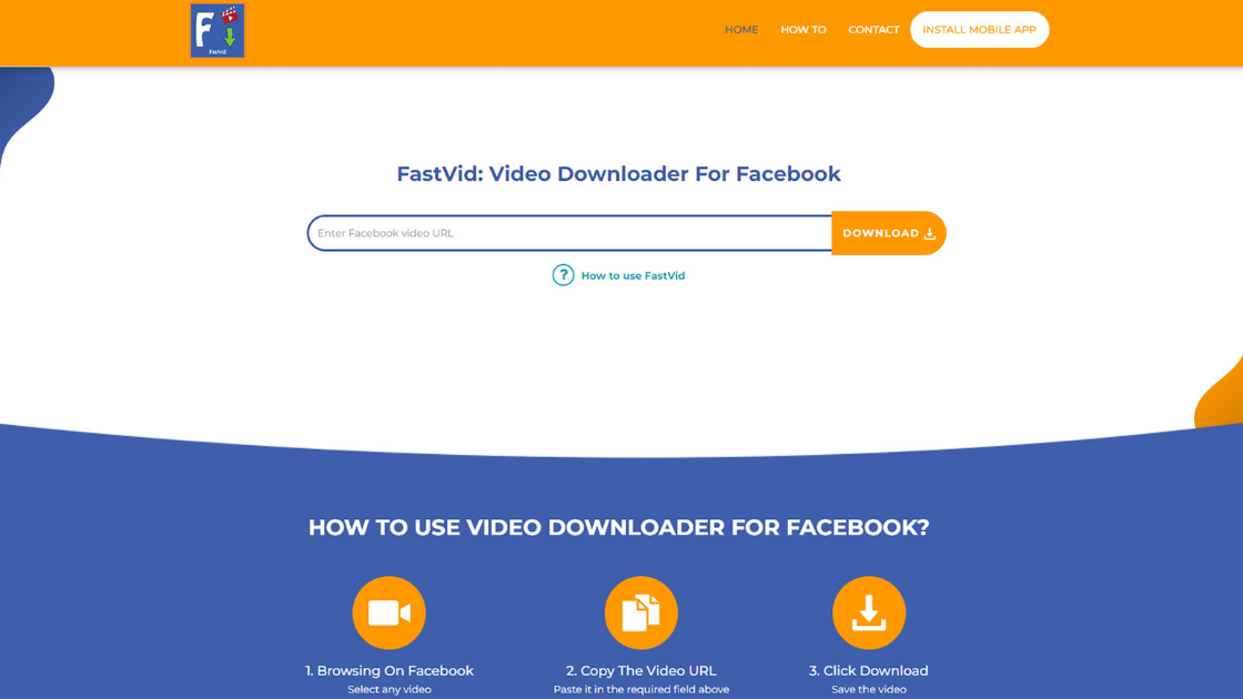 FastVid homepage screenshot